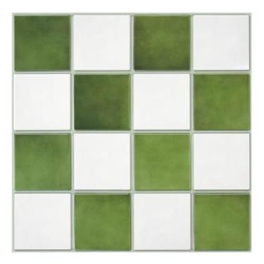 Imagem de Commomy 10 peças Matte 3D Peel and Stick Tile 30 x 30 cm Ultraleve PVC Square Peel and Stick Backsplash para cozinha Stick em azulejos para banheiro, sala de estar, decoração de parede de lareira