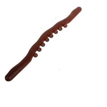 Imagem de 8 contas Gua Sha Massagem de Madeira nas Costas Corpo Meridiano Terapia de Demolição Muscular Massageador Relaxante Ferramenta de Massagem Universal (Marrom)
