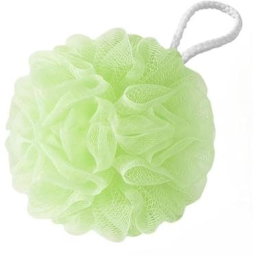 Imagem de 1 esponja de banho, bolas de bucha de chuveiro de 50 g/75 g, esponja corporal de espuma de malha, extra grande, fácil de ensaboar, para limpeza e esfoliação corporal (cor clara02)