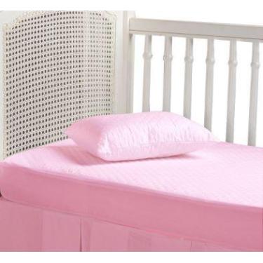 Imagem de Protetor de Colchão para Mini Berço Impermeável - borgon, Rosa