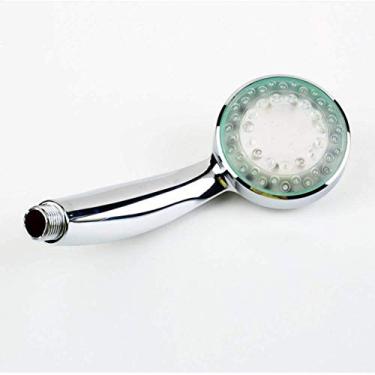 Imagem de Chuveiro de mão Cor Chuveiro de mão Chuveiro de Mão Cabeça de Chuveiro LED Compatível com Banheiro Luzes LED Automáticas Românticas Vendidas para Chuveiro
