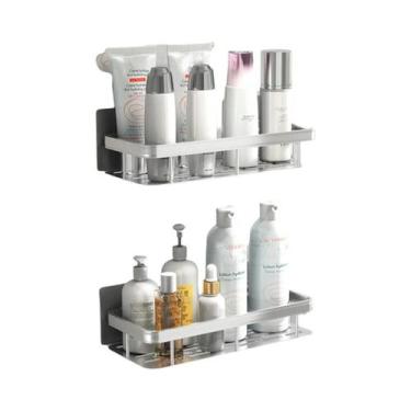 Imagem de Prateleira De Canto Para Banheiro, Sem Furos, Montada Na Parede, Supor