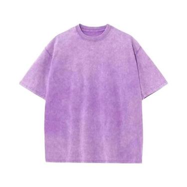 Imagem de Camiseta Vintage Feminina Em Algodão Com Lavagem Ácida, Estilo Hip Hop