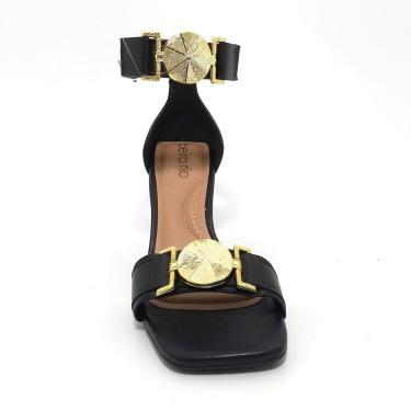 Imagem de Sandalia Beira Rio Preta Salto Alto 8490 Moda Fashion