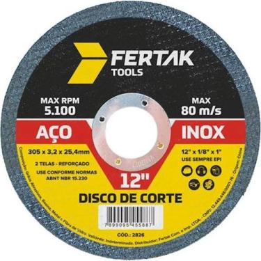 Imagem de Caixa Disco de Corte 12" x 1/8x1" - Fertak (5 unidades) - FERTAK TOOLS