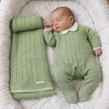 Imagem de Saída De Maternidade Bebê Menino Em Tricô Antialérgico - Ladima, P, Ve