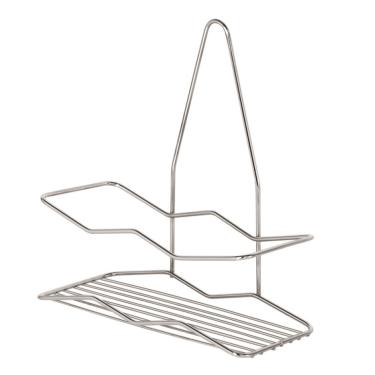 Imagem de Porta Shampoo e Sabonete Suporte de Registro sem Furo Cromado