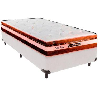 Imagem de Cama Box Solteirão e Colchão Esplendor Molas Ensacadas Luckspuma Branc