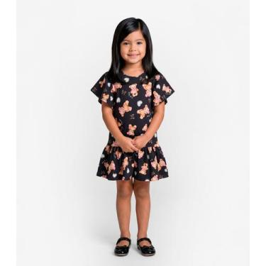 Imagem de Vestido Infantil em Cotton Leve Trick Nick Preto, 8, Preto