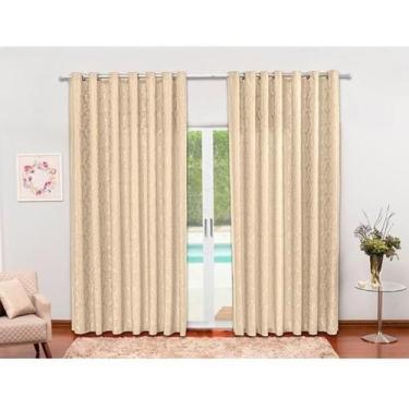 Imagem de Cortina Jacquard Semi Blackout Tecido Palha 5,00X2,80 - B.F Confecçoes