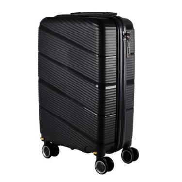 Imagem de Mala de bordo em Polipropileno 4 rodas 360º  - AeroMalas Catar, Preto