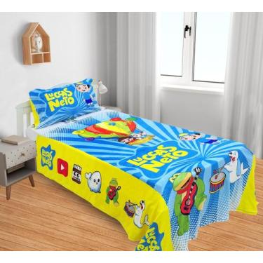 Imagem de Manta E Fronha Infantil Cobertor Fleece Solteiro 2pç - Fantasia Brás, 