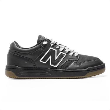 Imagem de Tênis New Balance 480 Low Unissex, 40, Preto, Marrom