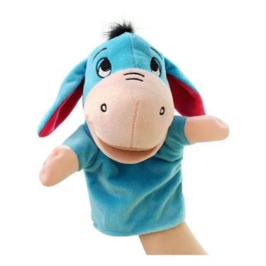 Imagem de Fantoche Burro Pelúcia De Mão Teatro Infantil Animais 25cm - WB PELUCI