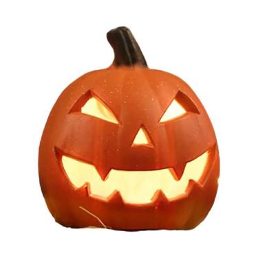 Imagem de Lanterna De Abóbora LED Para Halloween, Decoração Com Luz Quente Para 