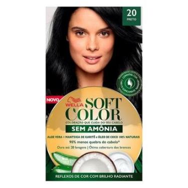 Imagem de Coloração Wella Soft Color - Tons Escuros Preto 20-Unissex