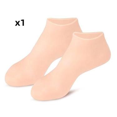 Imagem de 2 Par Meias Cuidados Com Os Pés Spa Uso Doméstico Novo Silicone Calcan