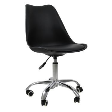 Imagem de Cadeira Office Com Rodízio Giratória Saarinen Preto