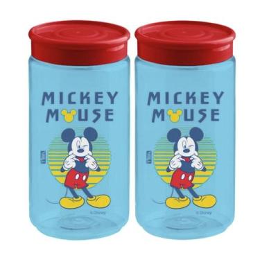 Imagem de Kit 2 Pote Organizador 350ml Pote Multiuso Infantil - Tiba, Mickey