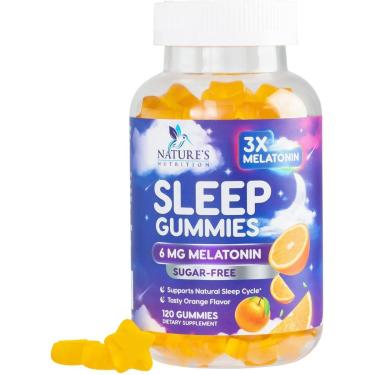 Imagem de Sleep Gummies Nature'S Nutrition Melatonina 6 Mg Sem Açúcar-Unissex