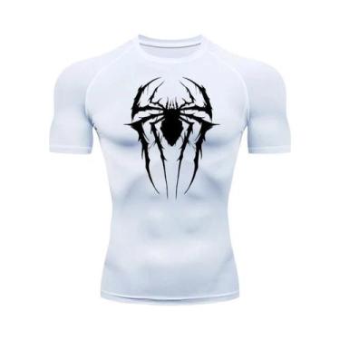 Imagem de Camiseta De Compressão Masculina Com Estampa De Aranha De Secagem Rápi