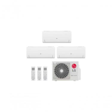 Imagem de Ar condicionado Multi Split Inverter 3 ambientes (Hiwall 1X 9.000BTUS, 2X12.000BTUS) Quente/Frio WiFi integrado 220V