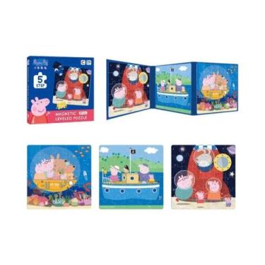 Imagem de Quebra-Cabeça Magnético Infantil Peppa Pig Brinquedo Educativo De Dese