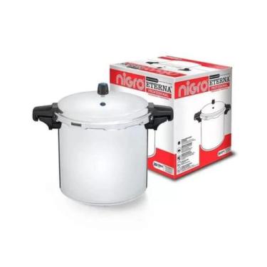 Imagem de Panela de Pressão Profissional Grande Nigro Eterna 20L Polida 5 travas
