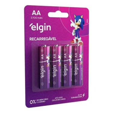 Imagem de Pilha Recarregável Aa 2700mah Blister C/8 Elgin - Original