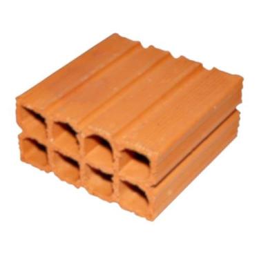 Imagem de Bloco Cerâmico Baianinho 8 Furos 9x19x19cm para Construção Safira