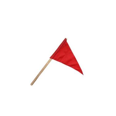 Imagem de Bandeira Bandeirola Profissional Vermelho Com Cabo De Madeira - AEROIN