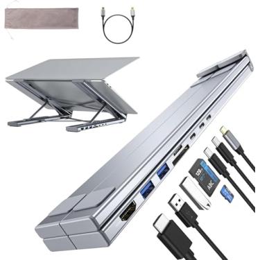 Imagem de Umaniy Laptop Docking Station Stand with 4K HDMI, 8 in 1 USB C Hub PD 100W/ USB 3.0/ TF/SD Card Reader, Tablet Dock Station compatible with MacBook Pro/Air, Dell, HP, Lenovo ThinkPad, Dell, HP, ASUS