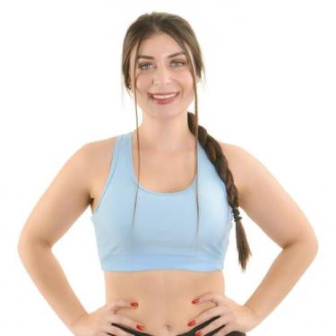 Imagem de Top Com Bojo Modelo Nadador Feminino Selene, GG, Azul claro