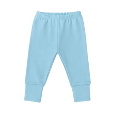 Imagem de Calça Bebês Infantil Vira Pé 100% Algodão Suedine Liso Cores - Alyath,
