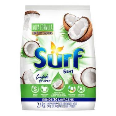 Imagem de Lava Roupas em Po Surf 5 em 1 Cuidado do Coco 2,4Kg