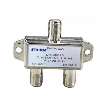 Imagem de Divisor de Satélite 1x2 Storm para Sinal Banda C em Dois Pontos 5-2400MHz Dez 10