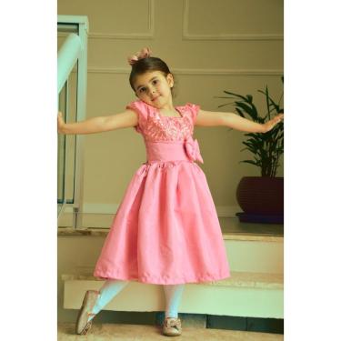 Imagem de Vestido de Festa Infantil Princesas Rosa