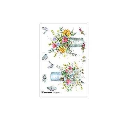 Imagem de WSWJDW Adesivos de parede Ikebana Flor do quarto Adesivos de geladeira Sala de estar Móveis de cozinha Acessórios de decoração para casa, 4