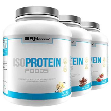 Imagem de Kit 3x IsoProtein Foods 2kg – BRNFOODS Sabor Bauniha, Chocolate e Morango