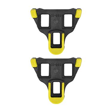 Imagem de Conjunto de presilhas de pedal de bicicleta com autotravamento, presilha de pedal de ciclismo de flutuação autoblocante de 6 graus Antislip Compacto leve para ciclismo seguro(Preto e amarelo)