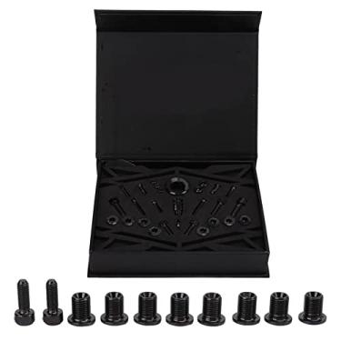 Imagem de Dilwe Kit de parafusos de haste de bicicleta Risk, M7000 / M8000, liga, conjunto de parafusos para freio a disco hidráulico (M7000/M8000 kit de mudança de marcha-preto)