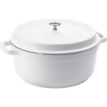 Imagem de Caçarola 29,5Cm Revestimento Cerâmica Branca 6,8L