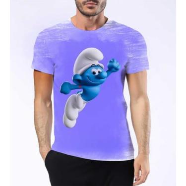 Imagem de Camisa Camiseta The Smurfs Os Desenho Azuis Fofos Filme 8 - Estilo Kra