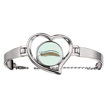 Imagem de Bracelete de arame com pulseira de coração com número de perna de centopéia, medium, metal