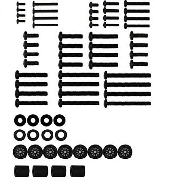 Imagem de O pacote de equipamentos de montagem universal para TV Mount Plus MP-SHK-02 serve para todas as TVs, incluindo parafusos de TV M4, M5, M6 e M8, e espaçadores para montagem praticamente todas as TVs de até 203 cm