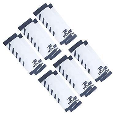 Imagem de Manguito Curto Voleibol Arrow Muvin – Kit com 6 Pares – Manga Curta – Mangote - Vôlei – Corrida – Ciclismo – Proteção – Boa Respirabilidade – Ótimo Ajuste – Conforto – Aumento de Desempenho – Unissex (P/M, Branco)