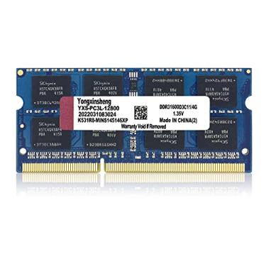 Imagem de Yongxinsheng DDR3/DDR3L 4GB Laptop RAM 1600MHz PC3L/PC3-12800 SODIMM Não-ECC Sem Buffer 1,35V/1,5V 2Rx8 Dual Rank 204 Pin CL11 Módulo de atualização de memória de computador (azul)