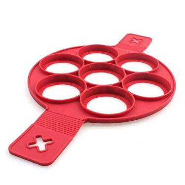 Imagem de Forma Molde P/ Massas E Ovos Silicone 7 Cavidades Panquecas