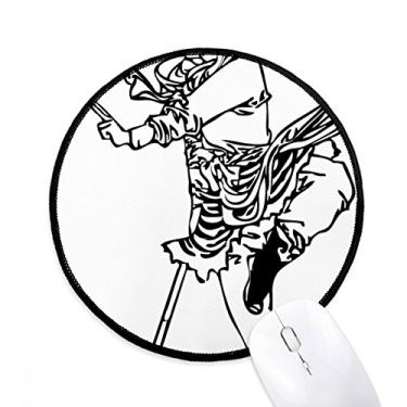 Imagem de DIYthinker Tapete de mouse de peregrinação chinesa da China para mesa de escritório tapete redondo para computador
