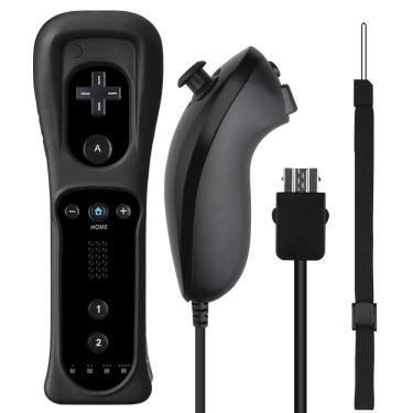 Imagem de Controle Nintendo Wii Remote Plus + Nunchuk Preto Wii U